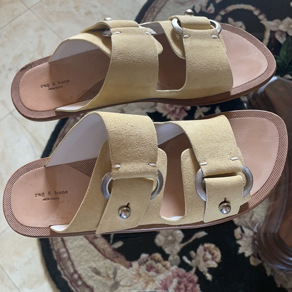 Rag and bone baby yellow suede sandals - Picture 3 of 9